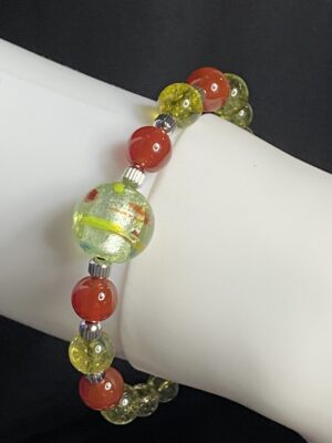 New healing bead memory wire bracelet