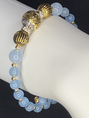 New healing bead memory wire bracelet