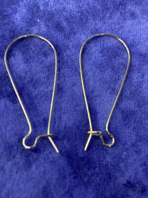 Large Gold SS Kidney ear wires