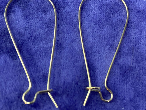 Large Gold SS Kidney ear wires