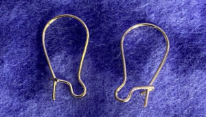 Small Gold SS Kidney ear wires