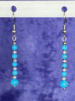 Newly Designed faux turquoise beaded earrings