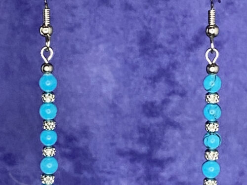 Newly Designed faux turquoise beaded earrings
