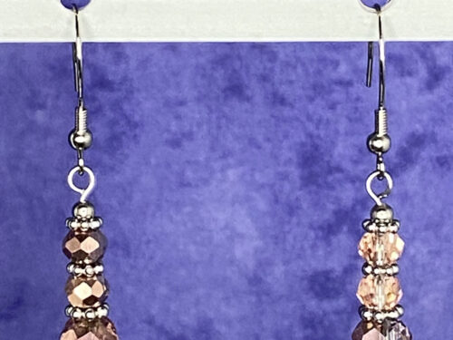 Newly Designed Champagne Crystal Earrings