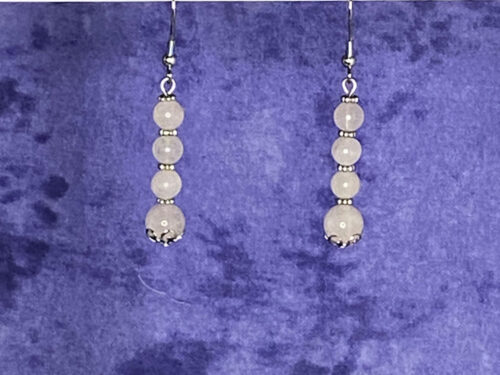 Newly Designed rose quartz drop earrings