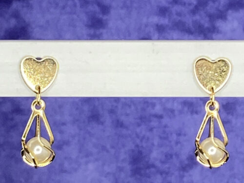 Upcycled pre-loved gold plated post earrings