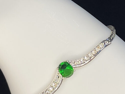 Vintage Avon bracelet with emerald green stone